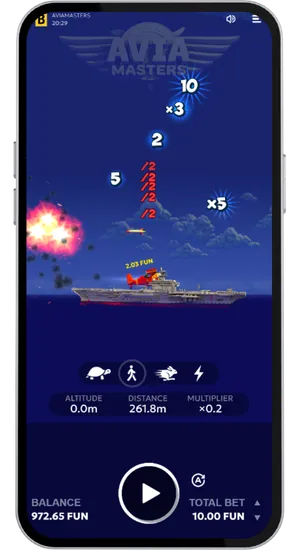 Aviamasters round ending as plane gets hit by enemy fire on the carrier deck with explosion on the left side